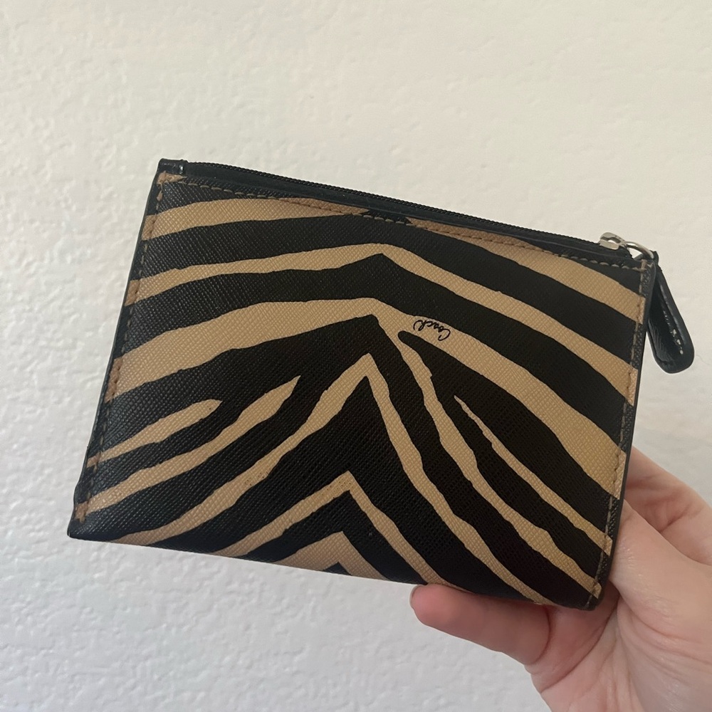 Vintage Coach Zebra Stripe Black and Tan Wallet - Picture 3 of 6